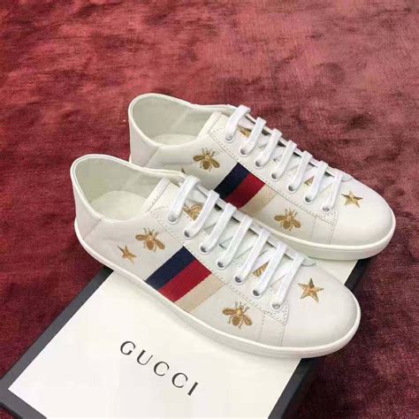 gucci ace stars bees sneakers|gucci bee ace sneakers women.